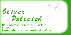 oliver palesich business card